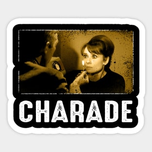 Regina Lampert's Intrigue Charades Movie-Inspired Couture Graphic T-Shirt Sticker